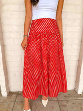 Load image into Gallery viewer, Red Hot Polka Dot Skirt
