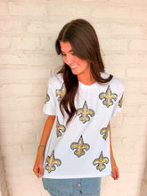 Load image into Gallery viewer, Jordan Amanda Saints Fleur De Lis White Exclusive