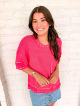 Load image into Gallery viewer, Stitch Your Way Pink Top