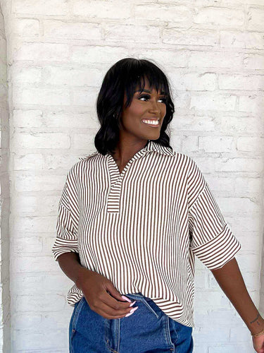 Change Your Mind Brown Top