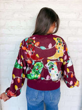 Load image into Gallery viewer, Queen Of Sparkles Maroon Christmas Cowboy Boot Cardigan