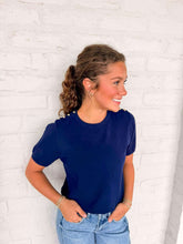 Load image into Gallery viewer, For The Moment Navy Top