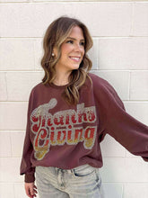 Load image into Gallery viewer, Queen Of Sparkles Brown Rhinestone 'Thanksgiving' Sweatshirt
