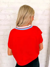 Load image into Gallery viewer, Smooth Going Red Shirt Sleeve Top