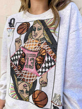 Load image into Gallery viewer, Queen Of Sparkles Basketball Queen Card Sweatshirt