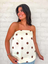 Load image into Gallery viewer, Try Again Ecru Polka Dot Top