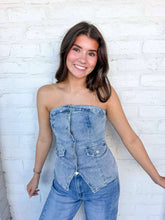 Load image into Gallery viewer, The Main Light Denim Top