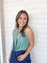 Load image into Gallery viewer, What Is Mine Dusty Blue Halter Top