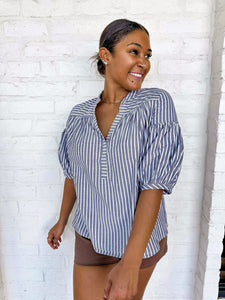 On My Side Blue Top