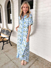 Load image into Gallery viewer, Rather Be Blue Floral Dress