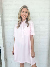 Load image into Gallery viewer, Brunch Date Light Pink Shirt Dress