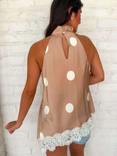 Load image into Gallery viewer, Look At Me Latte Polka Dot Top