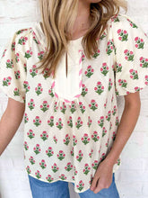 Load image into Gallery viewer, Winning The Game Cream &amp; Pink Top