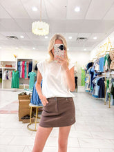 Load image into Gallery viewer, Cast The Light Brown Mini Skirt