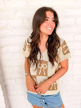Load image into Gallery viewer, Much Needed Mocha Bow Top