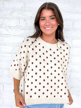 Load image into Gallery viewer, The Way You Are Ecru Polka Dot Top
