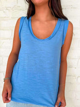 Load image into Gallery viewer, Coffee Run Cornflower Blue Tank
