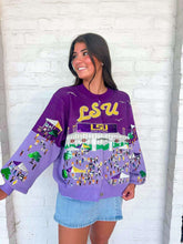 Load image into Gallery viewer, Quern Of Sparkles LSU Stadium Tailgate Button Up Cardigan