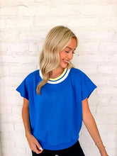 Load image into Gallery viewer, Smooth Going Blue Shirt Sleeve Top