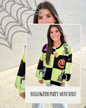 Load image into Gallery viewer, Queen Of Sparkles Green And Black Checkered Icon Sweatshirt