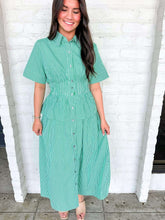 Load image into Gallery viewer, Signs of Stripes Green Dress