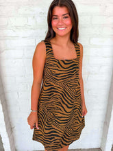 Load image into Gallery viewer, Living In Linen Tiger Print Dress