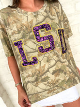 Load image into Gallery viewer, Queen Of Sparkles LSU Camo Tee