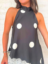 Load image into Gallery viewer, Look At Me Black Polka Dot Top