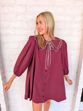 Load image into Gallery viewer, Walk Around The Park Burgundy Dress
