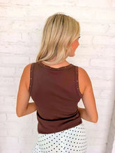 Load image into Gallery viewer, Such A Stud Brown Scoop Neck Tank