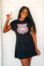 Load image into Gallery viewer, Queen Of Sparkles Black Rainbow Tiger Head Dress