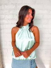 Load image into Gallery viewer, From The View Light Sage Halter Top