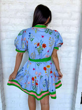 Load image into Gallery viewer, Free For Now Floral Blue Dress