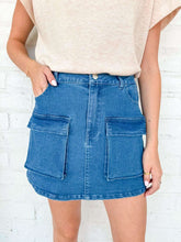 Load image into Gallery viewer, Find Me Here Medium Denim Skirt