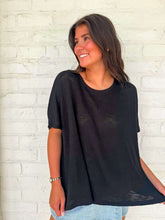 Load image into Gallery viewer, Sunset Stroll Black Oversized Top