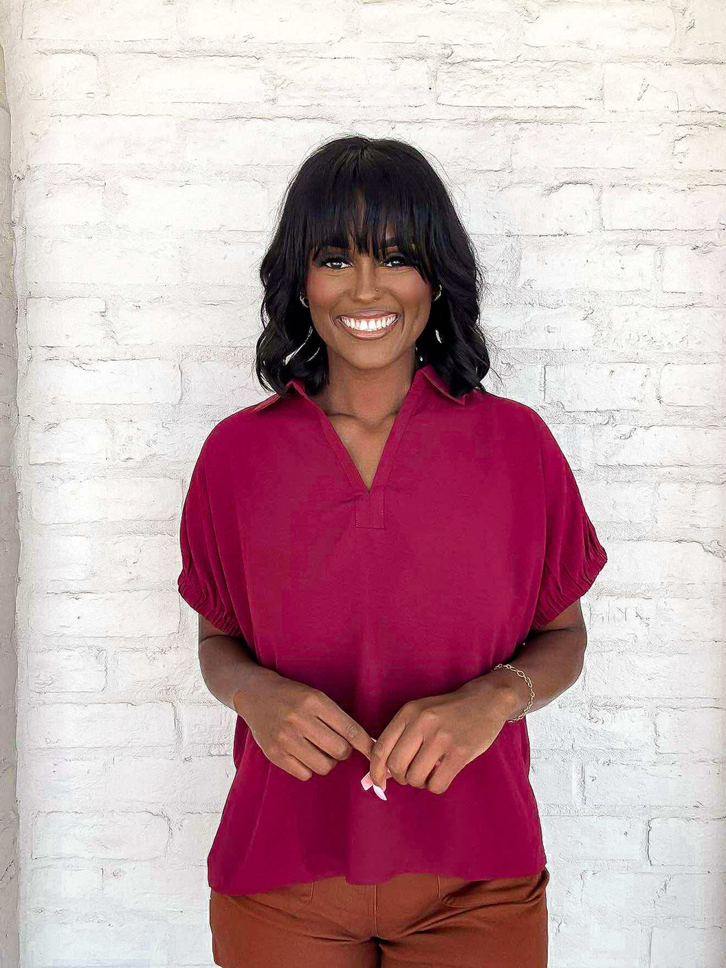 Daily Reminder Burgundy Top
