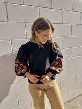 Load image into Gallery viewer, Sweetest Direction Black Puff Sleeve Top