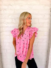 Load image into Gallery viewer, Bow Print Pink Top