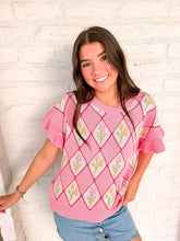 Load image into Gallery viewer, Flora Meadows Pink Top