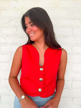 Load image into Gallery viewer, First Class Red Vest Top