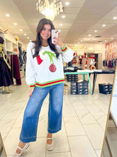 Load image into Gallery viewer, Jordan Amanda Christmas Grinch Hand &amp; Ornament Sweatshirt