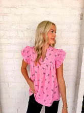 Load image into Gallery viewer, Bow Print Pink Top
