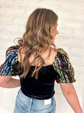 Load image into Gallery viewer, New Goals Ahead Multi Sequin Bodysuit