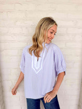 Load image into Gallery viewer, Fair Enough Purple Stripe Top