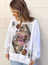 Load image into Gallery viewer, Queen Of Sparkles Basketball Queen Card Sweatshirt