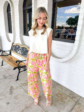 Load image into Gallery viewer, Running Fields Pink Floral Pants