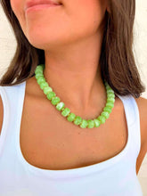Load image into Gallery viewer, Large Light Green Bead Necklace