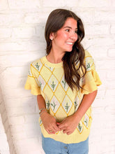 Load image into Gallery viewer, Flora Meadows Yellow Top