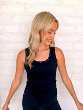 Load image into Gallery viewer, Such A Stud Black Scoop Neck Tank