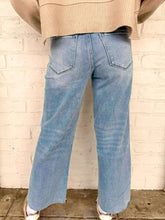 Load image into Gallery viewer, Imagine The Good High Rise Distressed Hem Crop Wide Leg Jean